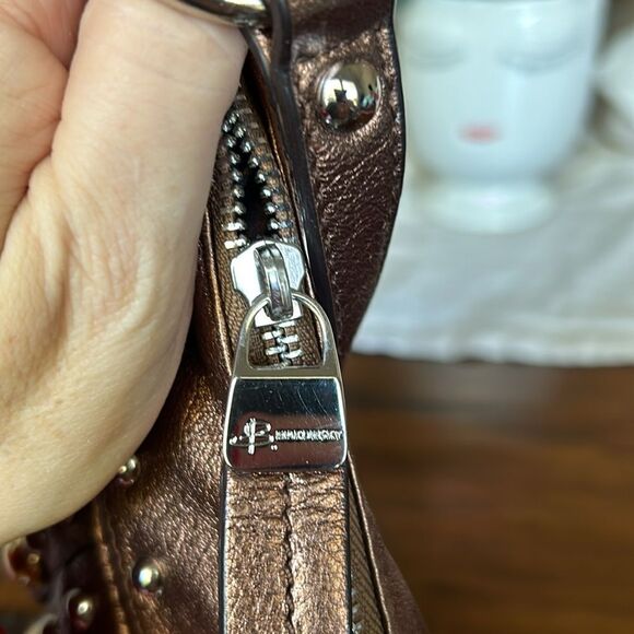 B.Makoswsky Bronze with sliver & Gold accent cross body Bag NWOT - Picture 7 of 11